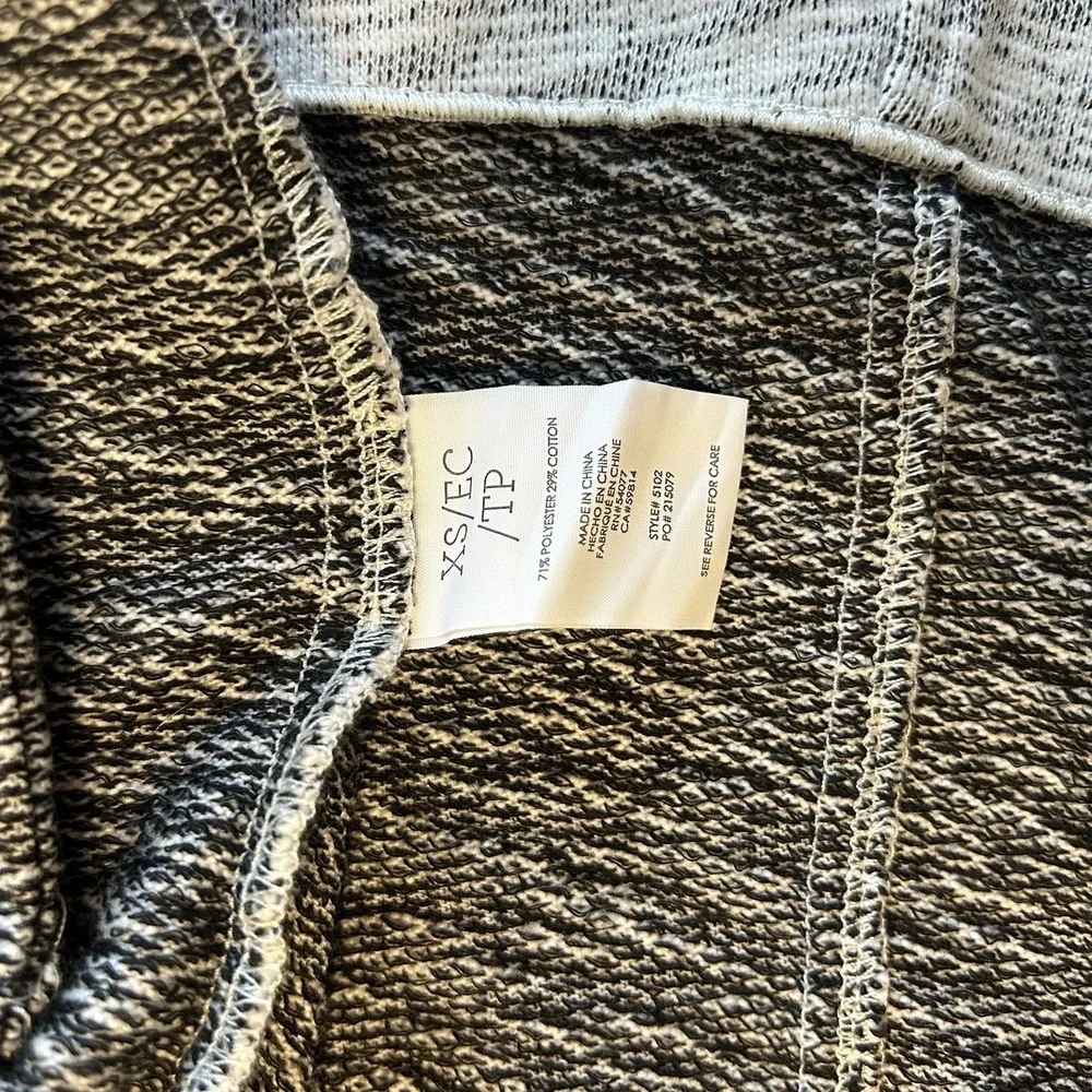 Cabi Neo Moto Sweater Jacket Light Heathered Gray‎ Zip Up Style 5102 Size XS